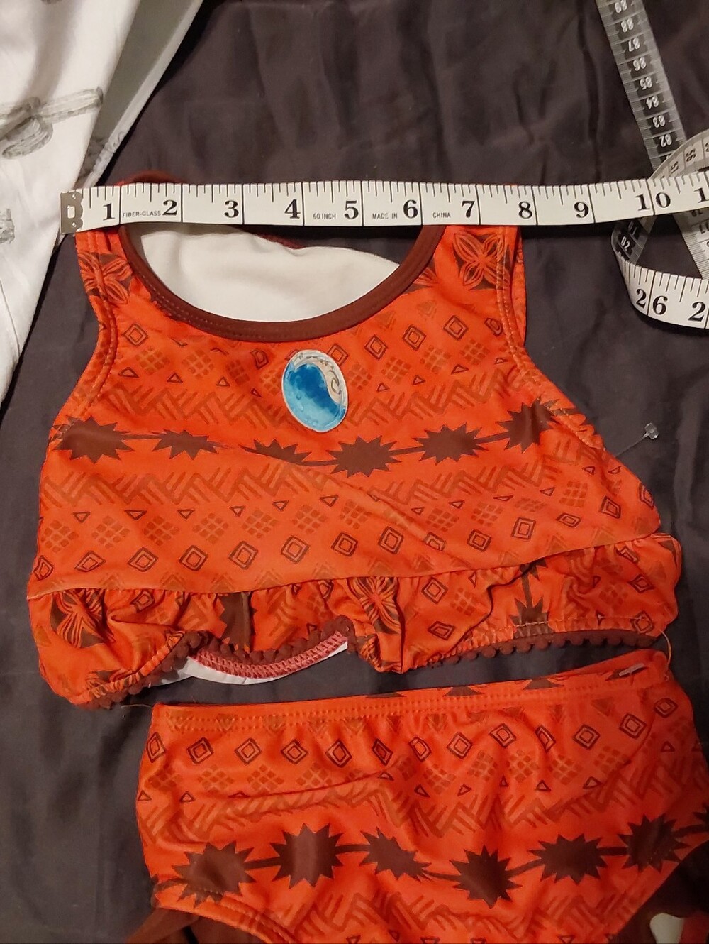 Disney Moana Three Piece Girls Swim Suit And Skirt - Picture 7 of 9